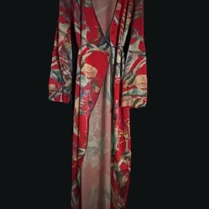 Floral Red Women's Robe